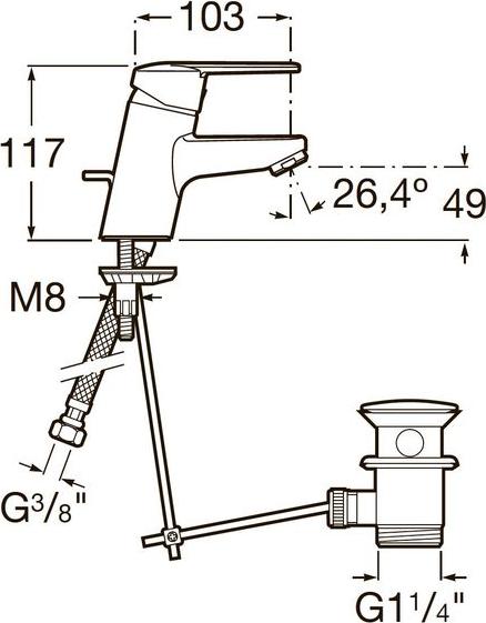 Смеситель для раковины Roca Victoria 5A3025C04