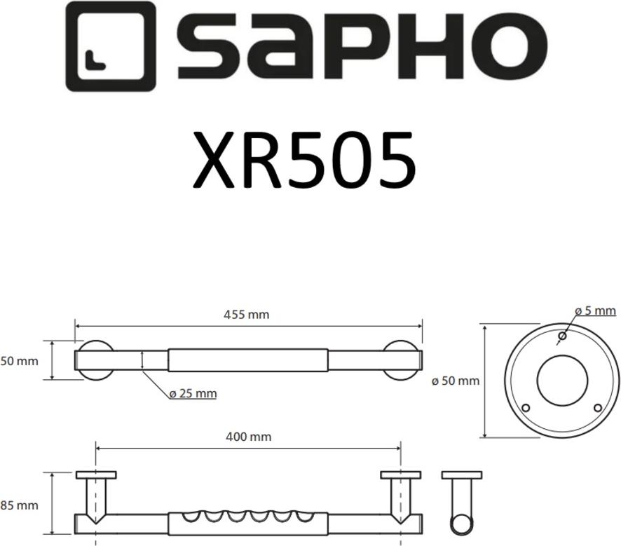 Поручень Sapho X-Round XR505, хром