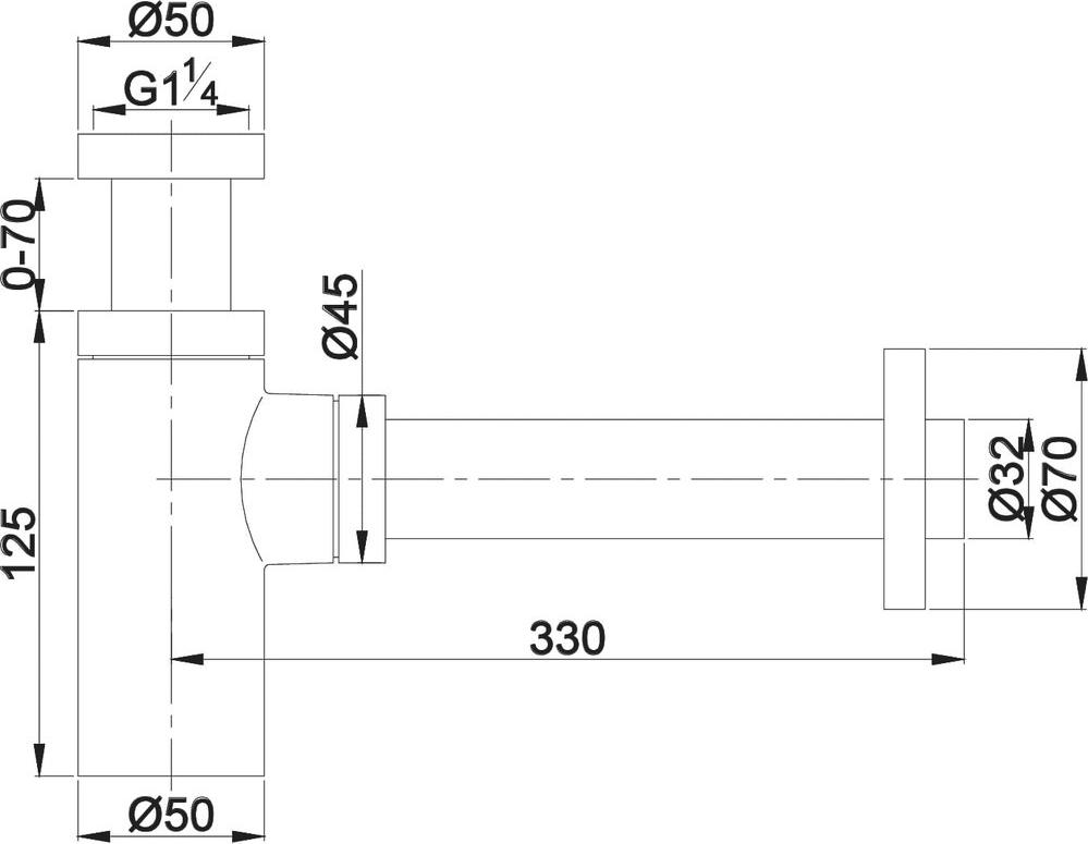 Сифон для раковины Omnires A186BL, черный