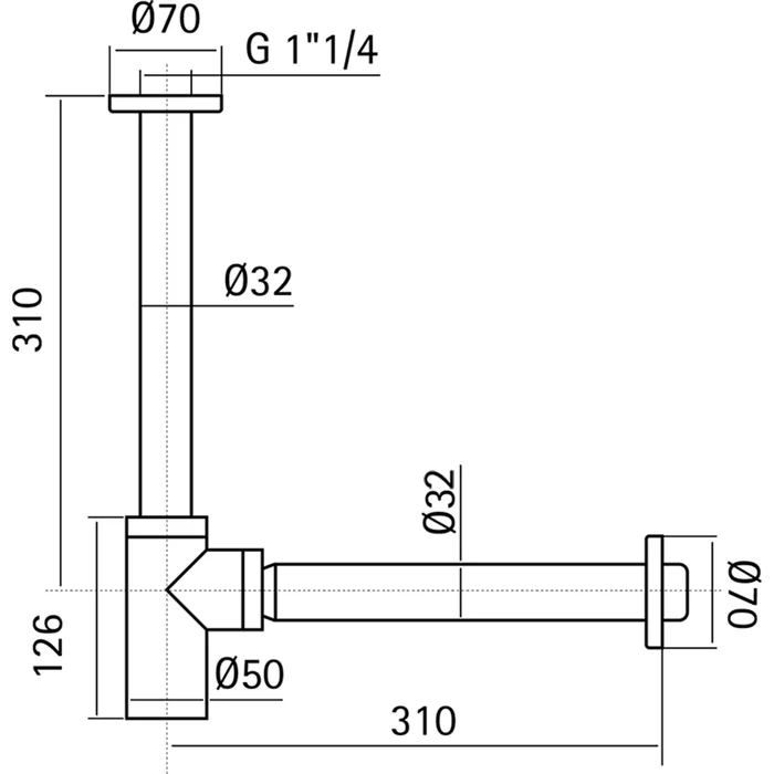 Сифон для раковины Cisal ZA004130D1 серый