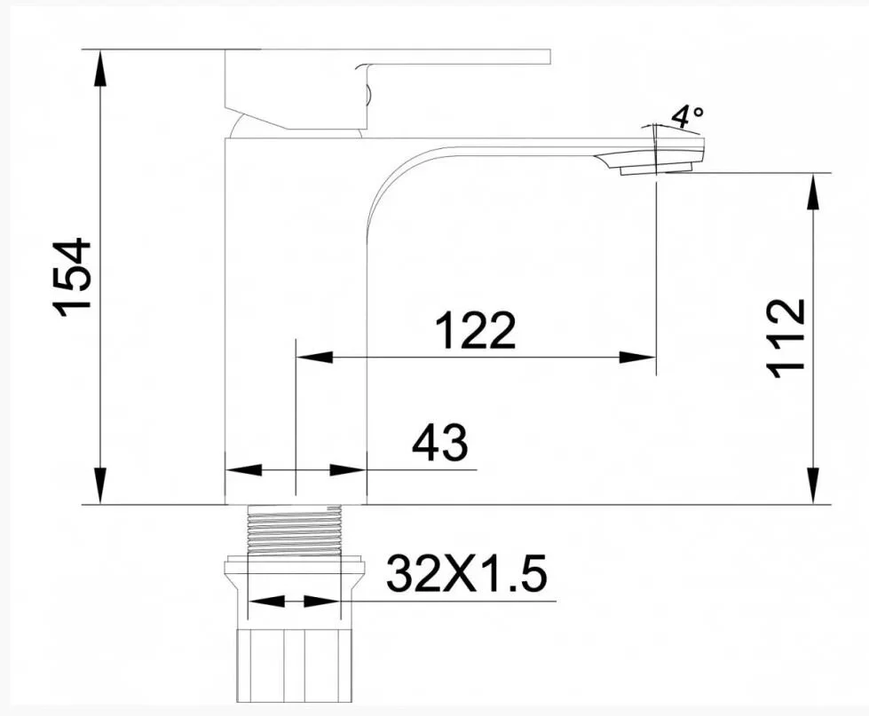 Смеситель для раковины Schein 8613BP черный