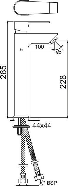 Смеситель для раковины Jaquar Aria ARI-CHR-39005B, хром