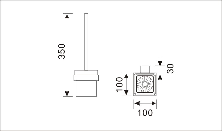 Ёршик для унитаза Orans Accessories OLS-P7207 чёрный