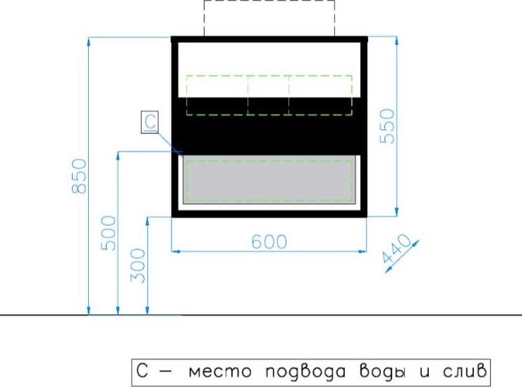 Тумба для комплекта 60 см Style Line Амстердам 60 ЛС-000010040 белый матовый