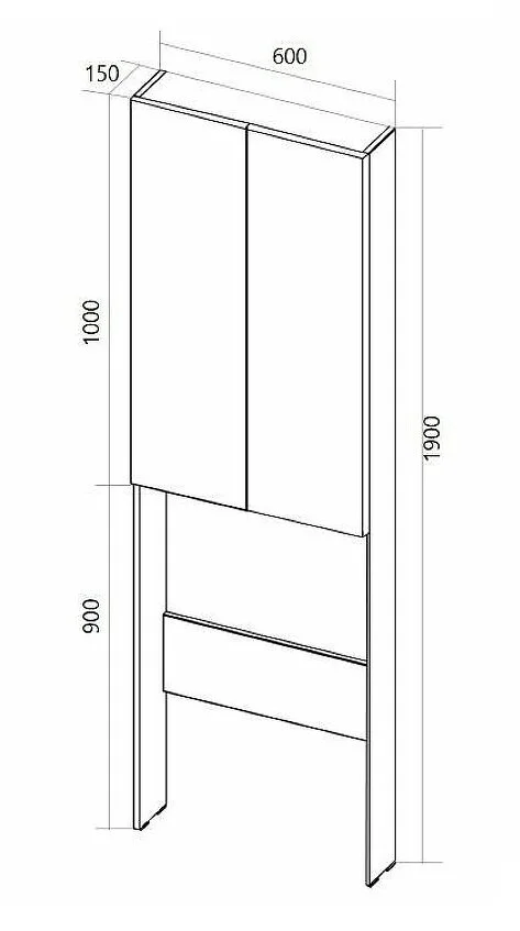 Шкаф 1MarKa Gaula У92549 черный