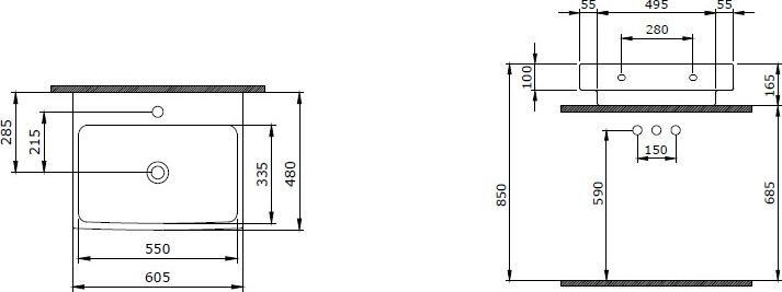 Раковина Bocchi Scala Arch 1077-001-0126, белый глянец