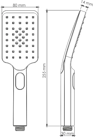 Душевая лейка Wasserkraft Aisch A201