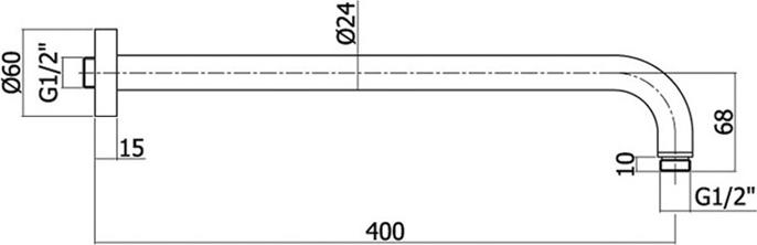 Держатель для верхнего душа Paffoni Lusso ZSOF034CR