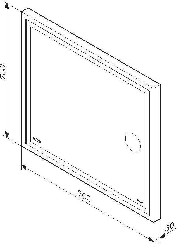Зеркало AM.PM Gem 80 M91AMOX0803WG с подсветкой