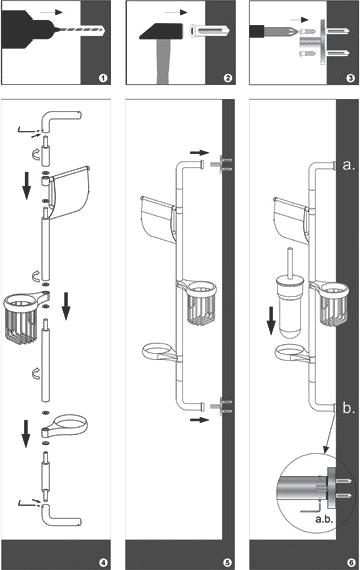 Стойка настенная Wasserkraft 1438