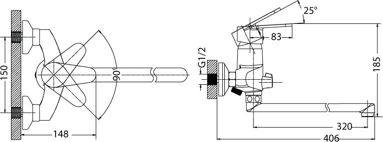 Смеситель Edelform Brass BR18102-2 универсальный