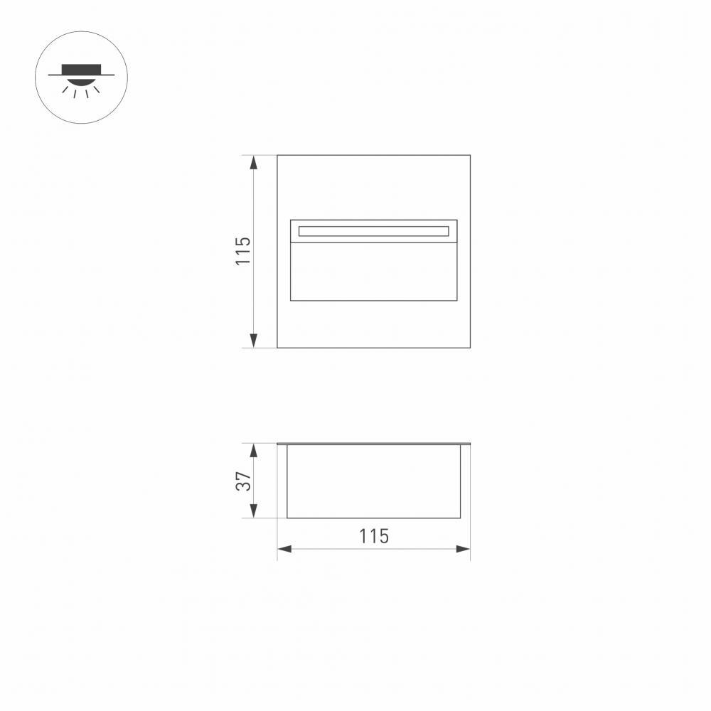 Уличный светодиодный светильник Arlight LTD-Trail-S115x115-4W Warm3000 029963