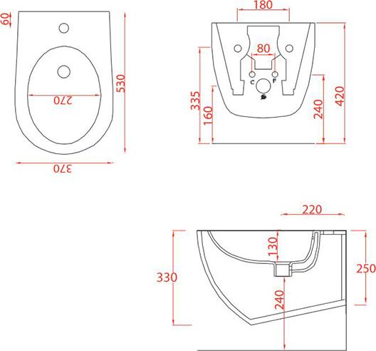 Подвесное биде ArtCeram File 2.0 FLB001 38 00, avio