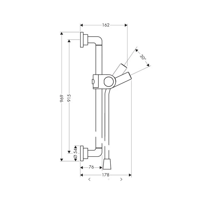 Штанга душевая Axor Citterio 27831340 серый