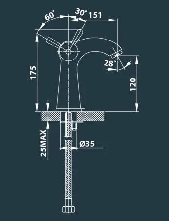 Смеситель для раковины Edelform Almond AL2800 хром