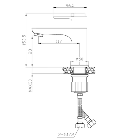 Смеситель для раковины Orange Thermo T19-021cr, хром