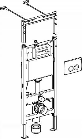 Комплект инсталляции с подвесным унитазом Geberit Duofix 458.122.2U.1