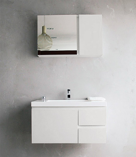 Зеркало-шкаф BelBagno Luce 80 bianco lucido