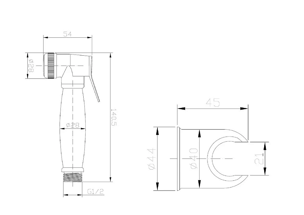 Душевая лейка Esko BH3in1 бронза