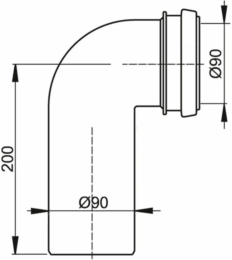 Отвод Alcaplast M908