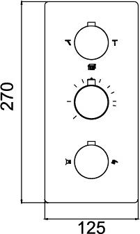 Термостат RGW Shower Panels SP-41-03 с внутренней частью для душа