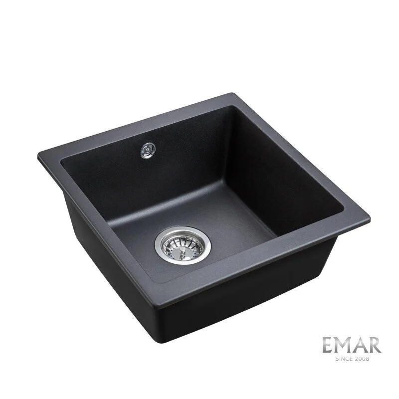 Кухонная мойка Emar Quartz EMQ-1455.P Оникс черный