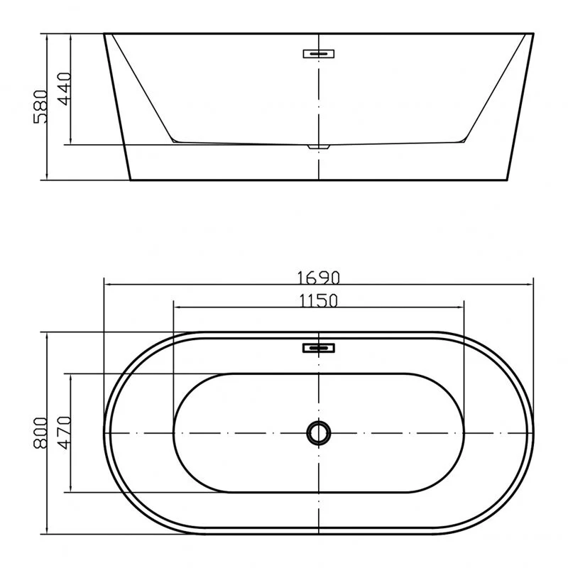 Акриловая ванна Swedbe Vita 169х80 8800G зеленый, белый