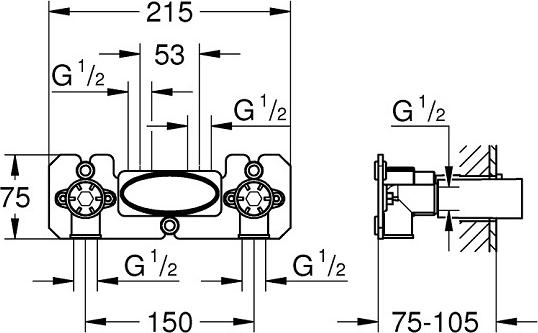 Скрытая монтажная часть Grohe Non Rapido Others 26449000