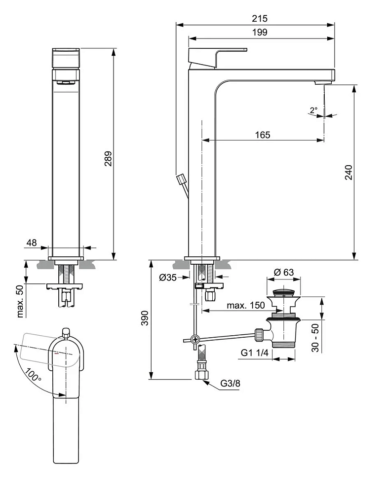 Смеситель для раковины Ideal Standard Edge A7113AA хром