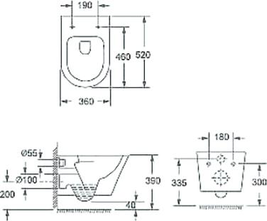 Подвесной унитаз Imex Arco CН1088R 00188782 безободковый