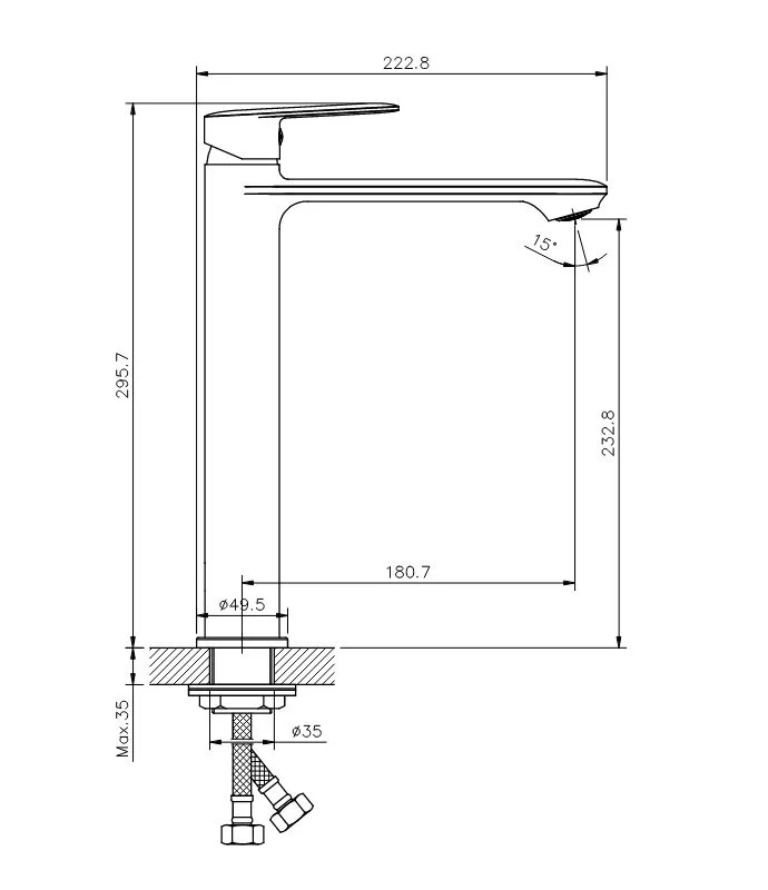 Смеситель для раковины Koller Pool Line LN0200XL хром