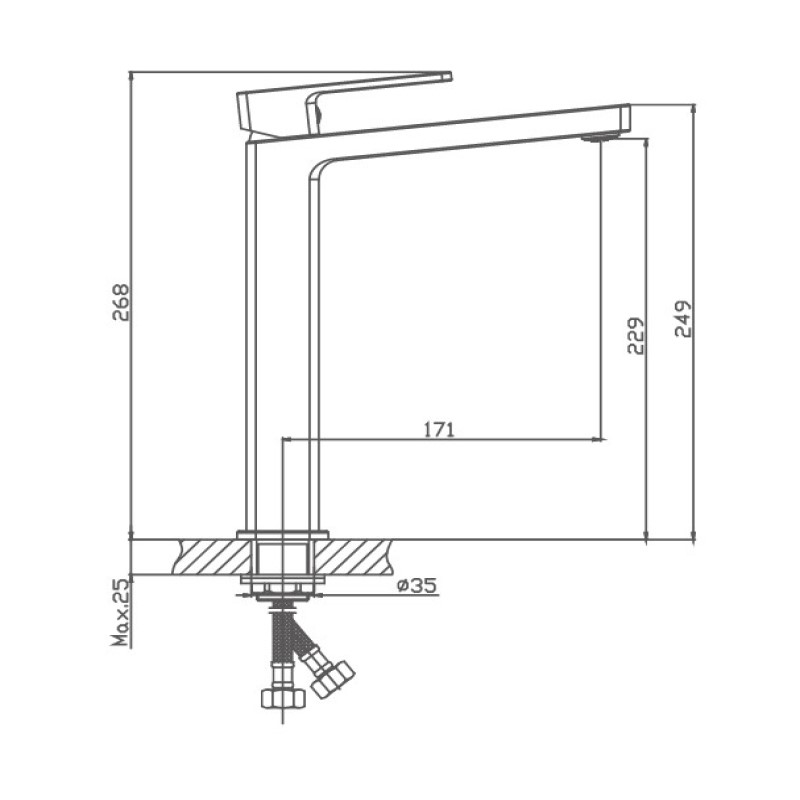 Смеситель для раковины Haiba HB11615-7 черный