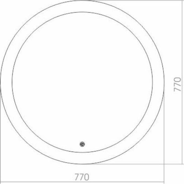 Зеркало Creto Alpina 77 13-D770 с подсветкой и сенсорным выключателем, белый
