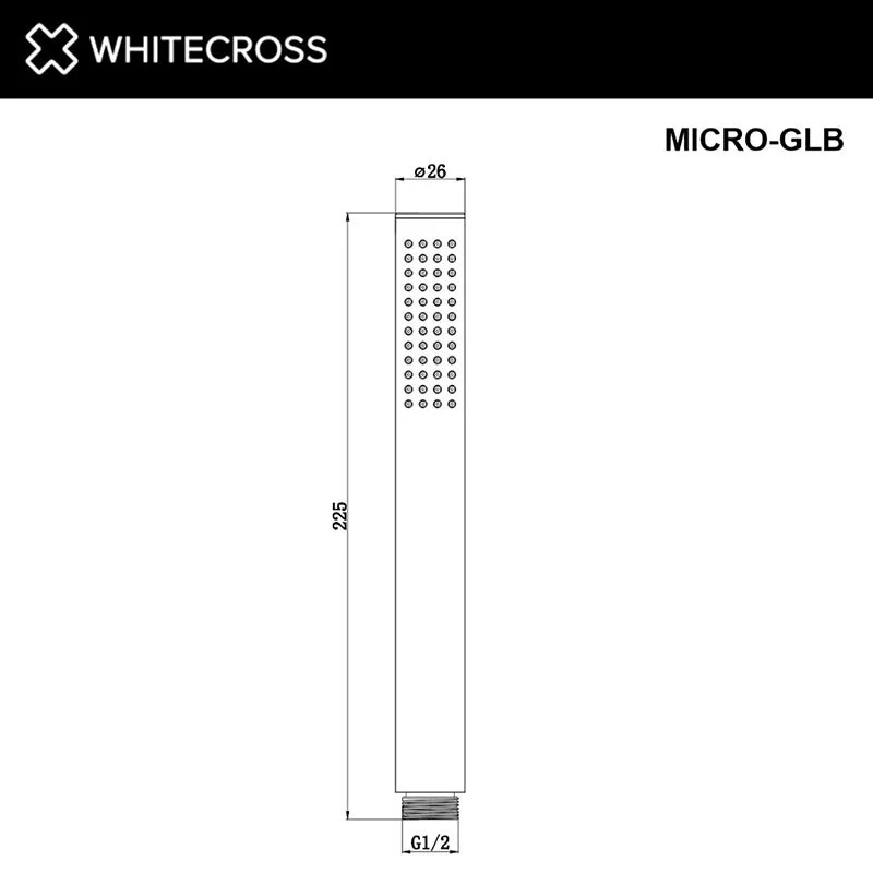 Душевая лейка Whitecross Y brushed gold MICRO-GLB золото