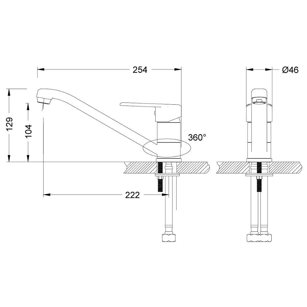 Смеситель для кухни Lemark Point LM0304C хром