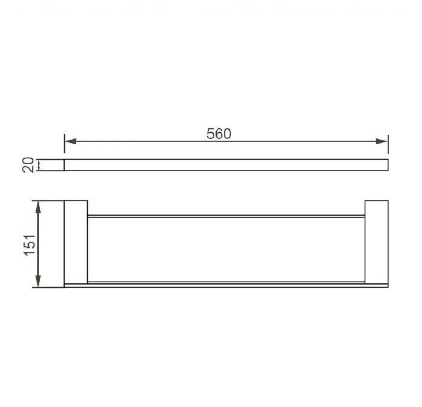 Полка Aquanet Серия 5600 187070 хром