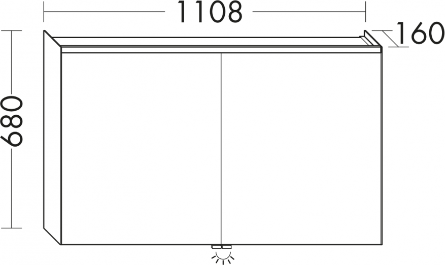 Зеркало-шкаф 110 см Burgbad Iveo SPHY110 с подсветкой