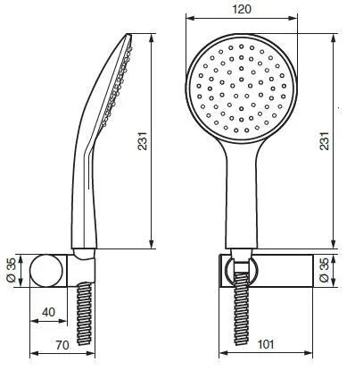 Душевая лейка Emmevi Cheope 160CR хром