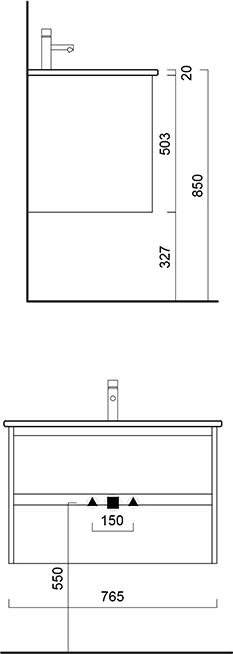 Тумба для комплекта Inova Star logic 80 транше тёмный