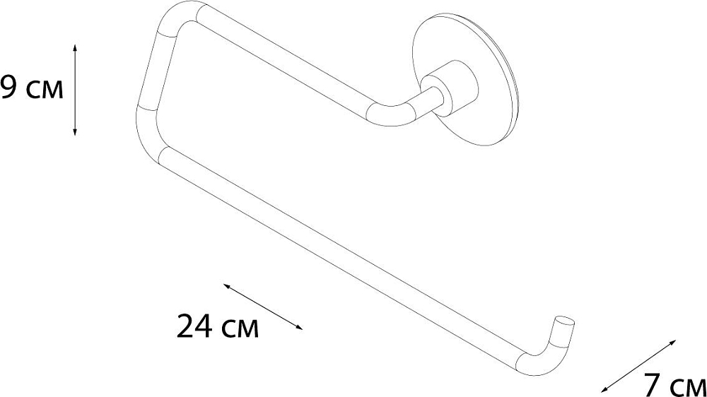 Полотенцедержатель Fixsen Round FX-92110C хром