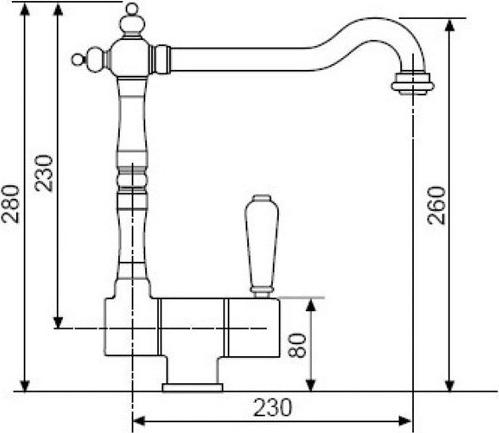 Смеситель Zorg Sanitary ZR 320 Y для кухонной мойки