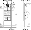 Инсталляция Geberit Duofix Basic 111.665.00.5 для писсуара