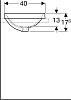 Раковина встраиваемая 40x55 см Geberit VariForm 500.717.01.2 с отверстием перелива, белый
