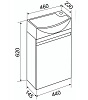 Тумба под раковину Cersanit Smart B-SU-SMA-CA55/Gr