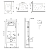 Комплект унитаза с инсталляцией AM.PM Like IS90101.801900 c сиденьем микролифт, белая клавиша смыва