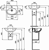 Раковина 45 см Ideal Standard Tesi T009501, белый