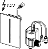 Кнопка смыва Tece filo urinal 9242051 72 V белая