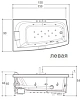 Акриловая ванна Jacuzzi Folia 9550-532A Sx/Dx белый