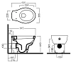 Приставной унитаз Hatria Nido YXBW 01, неплотно к стене