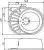 Кухонная мойка Aquaton Чезана 44 1A711232CS240, бежевый